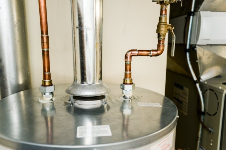 Water heater top